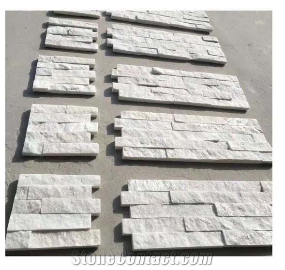 White Quartzite Ledge Corner Tiles