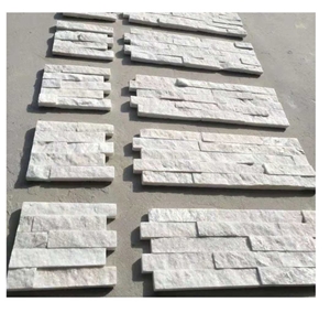 White Quartzite Ledge Corner Tiles