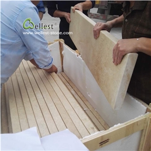 Bullnosed Travertine Stairs Steps for Outdoor