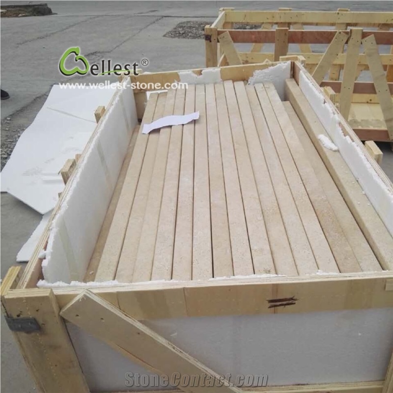 Bullnosed Travertine Stairs Steps for Outdoor