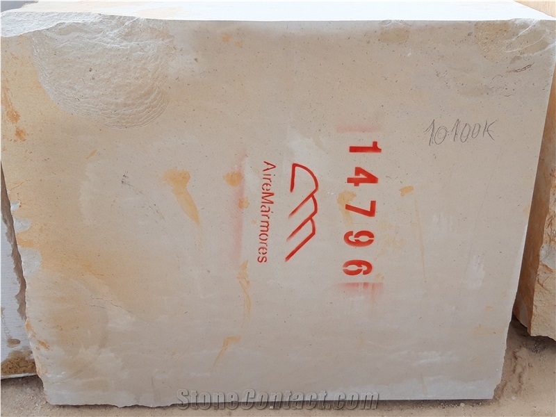 Moleanos Beige Limestone Block, Portugal Beige Limestone