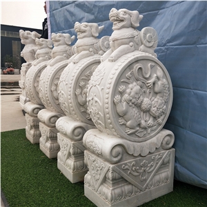 Cheap White Marble Animal Sculptures Carved Statue
