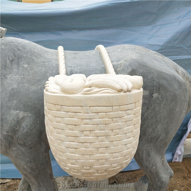 Grey Marble Donkey Statues Animal Sculptures