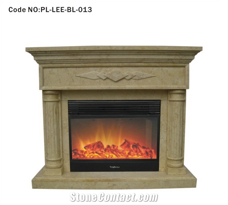 Modern Marble Fireplace Surround Mantel