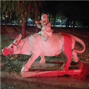 Ox Cattle Animal Sculptures, Carved Statues