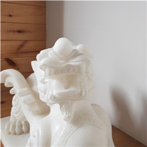Pure White Marble Animal Sculptures, Statues