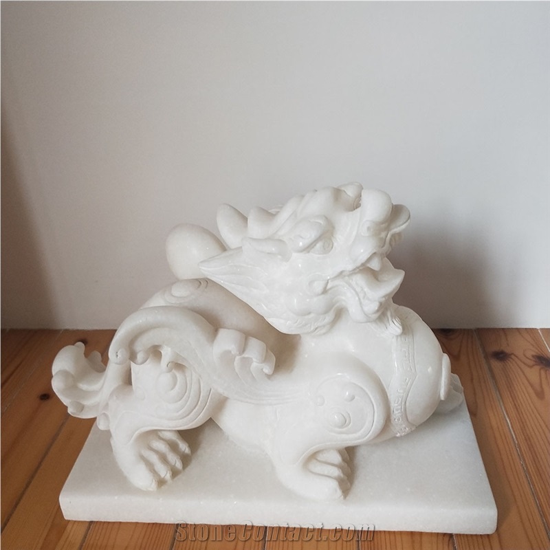 Pure White Marble Animal Sculptures, Statues