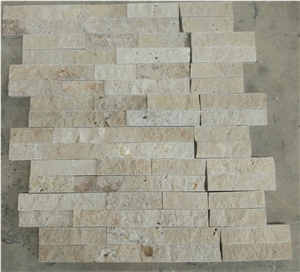 Travertine Ledge Stone Corner, Stacked Panels