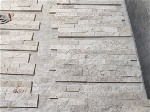 Travertine Ledge Stone Corner, Stacked Panels