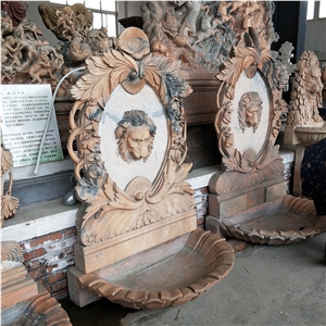 Water Fountain Pot Lion Sculptures Statues