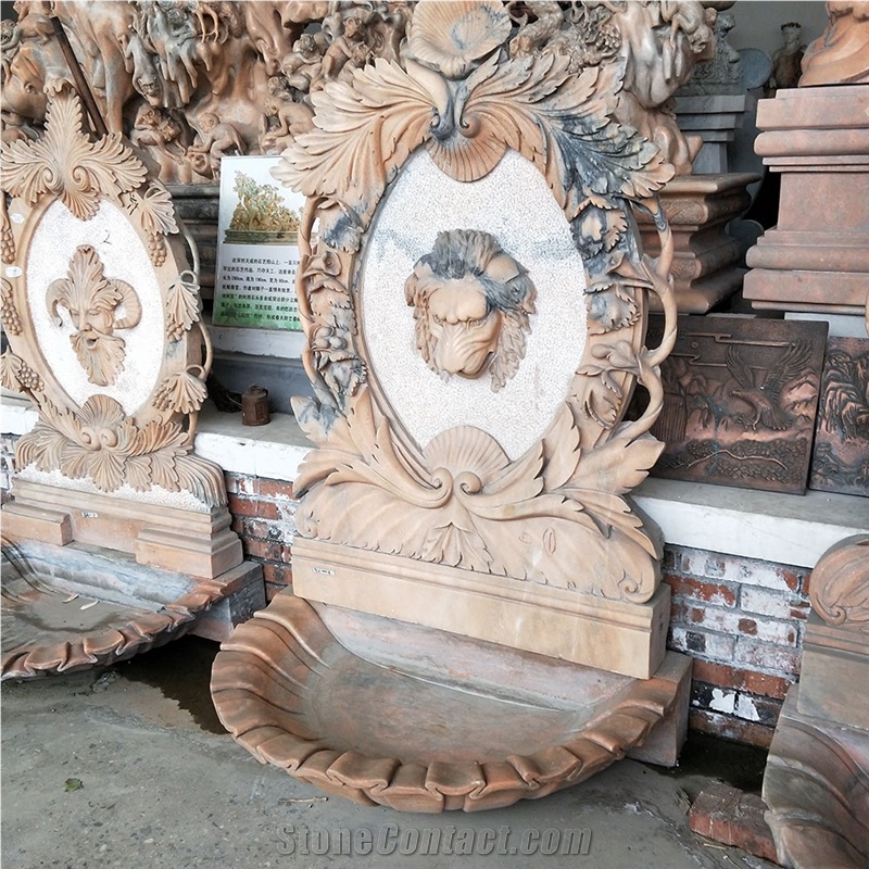 Water Fountain Pot Lion Sculptures Statues