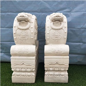 White Marble Landscaping Animal Statues Sculptures