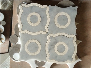Bianco Carrara Travertine White Waterjet Marble