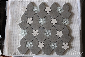 Cinderella Grey Marble Water-Jet Marble Mosaics