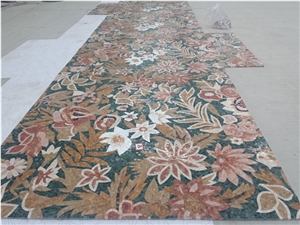 Marble Mosaic Flower Pattern Medallions for Floor