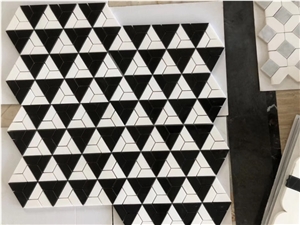 Nero Marquina Thassos Triangle Marble Mosaics
