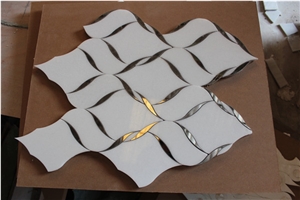 Thassos Crystal White Waterjet Marble Mosaics