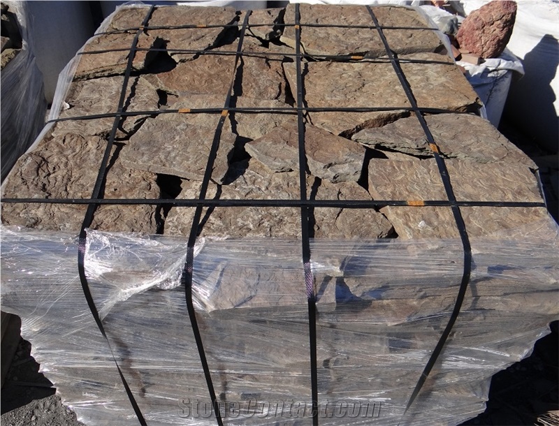 Sandstone Dragon Gray-Green Landscaping Stones, Flagstone