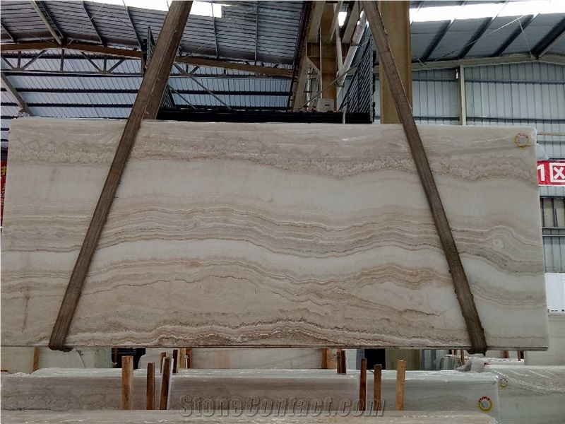 Striped White Onyx Slabs