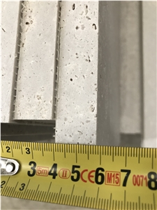 China Honed Silver Ash Travertine Blocks Tiles