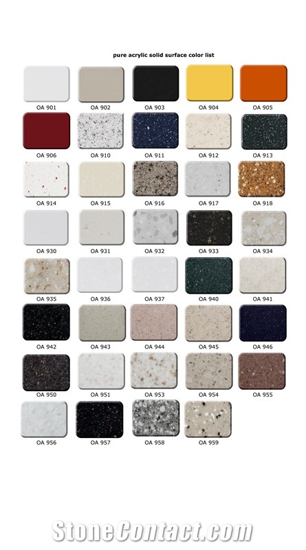 Beige Solid Surface Decorative Acrylic Tiles