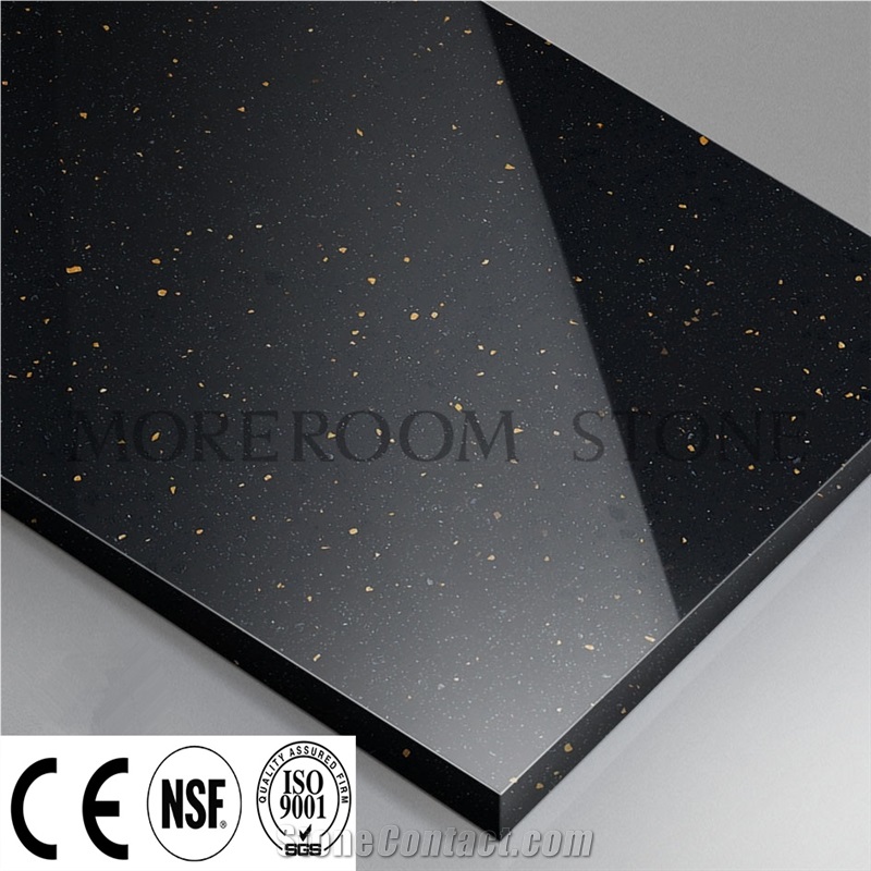 Black Color 12Mm Acrylic Solid Surface Tiles