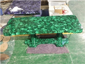 Custom Design Precious Stone Malachite Table