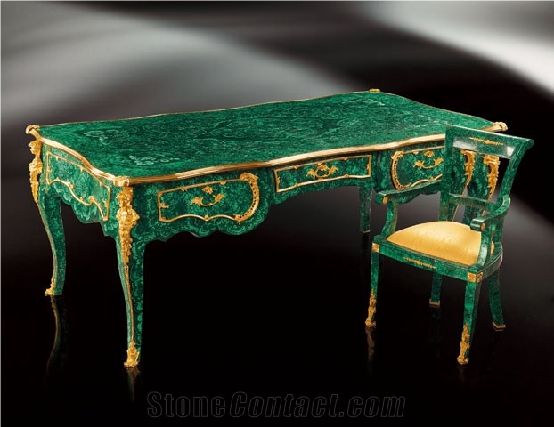 Custom Design Precious Stone Malachite Table