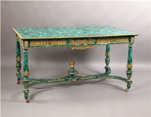 Custom Design Precious Stone Malachite Table