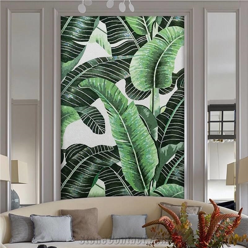 Foshan Polished Glass Pattern Wall Mosaic Design