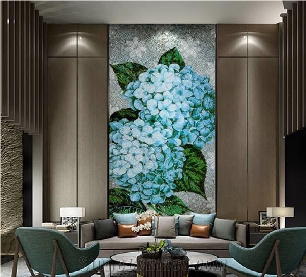 Foshan Polished Glass Pattern Wall Mosaic Design