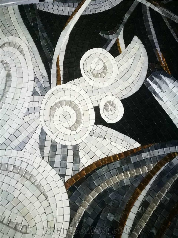 High End Hotel Art Glass Mosaic Wall Tiles Design