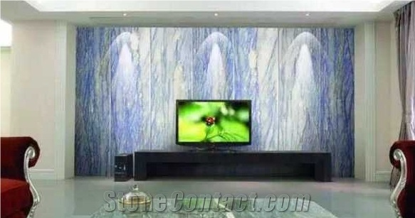 Blue Azul Macaubas Quartzite Slabs Tiles Floor