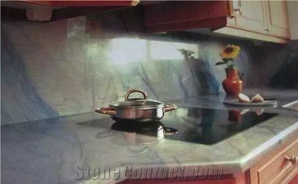 Blue Azul Macaubas Quartzite Slabs Tiles Floor