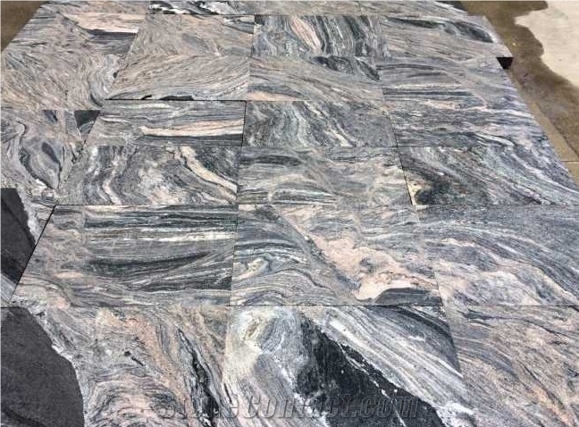 China Amazing Black Granite Polished Slabs Tiles