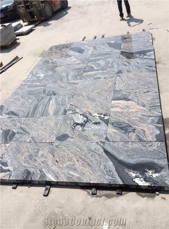 China Amazing Black Granite Polished Slabs Tiles