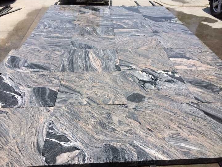 China Amazing Black Granite Polished Slabs Tiles