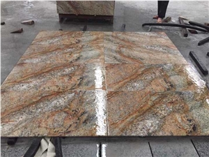 China Diamond Golden Granite Polished Slabs Tiles