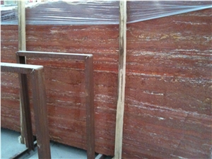 Red Travertine Wall Floor Tiles Slabs Decoration