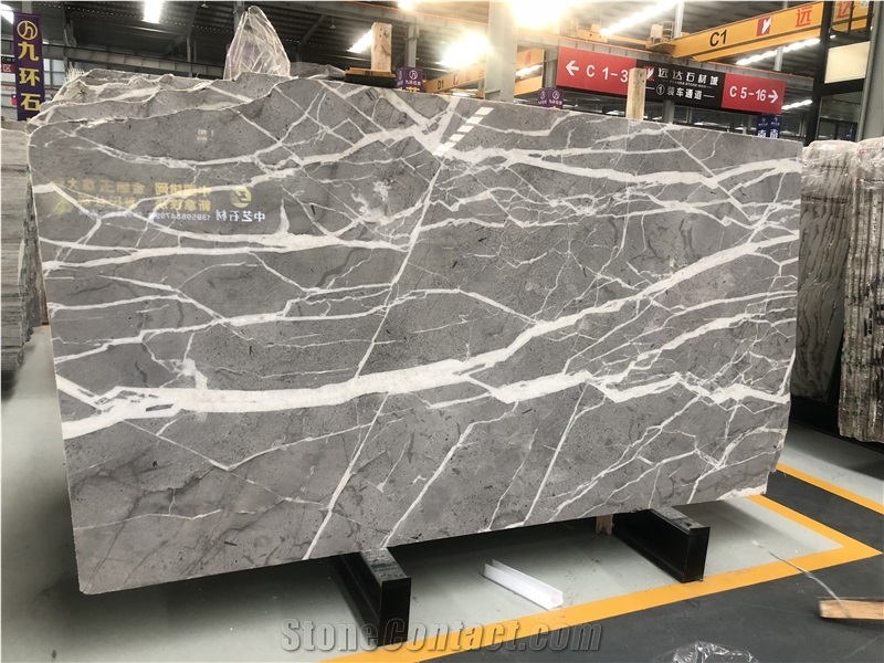 Sky Grey Marble Polished Wall Tiles Slabs Floor