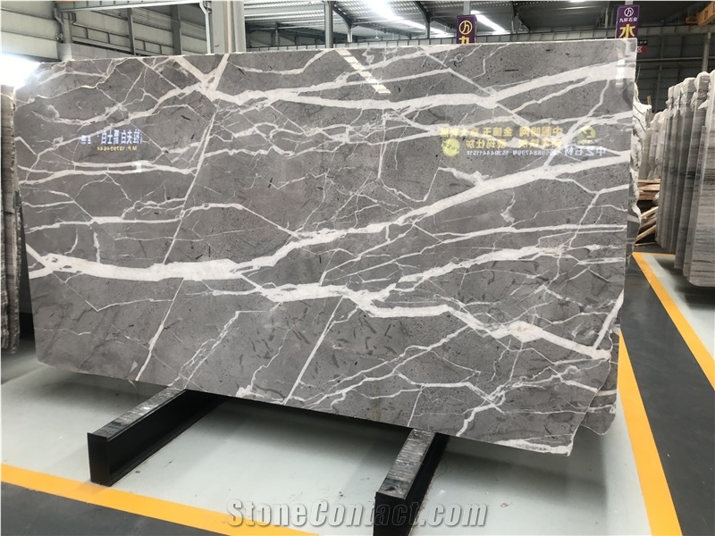 Sky Grey Marble Polished Wall Tiles Slabs Floor
