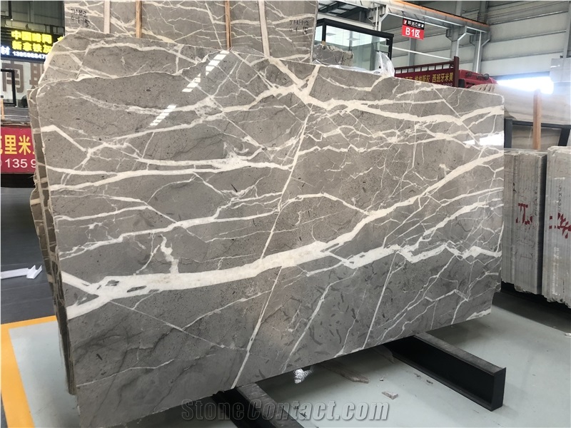 Sky Grey Marble Polished Wall Tiles Slabs Floor