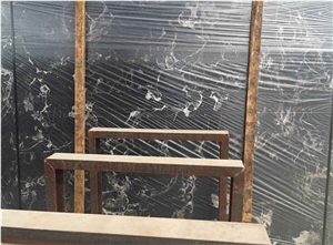 Star Black Marble Polished Slabs Tiles Floor Wall