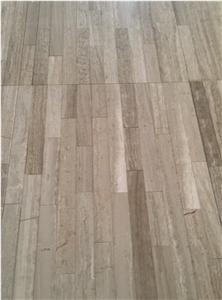 White Sandal Wood Vein Marble Slabs Tiles Floor