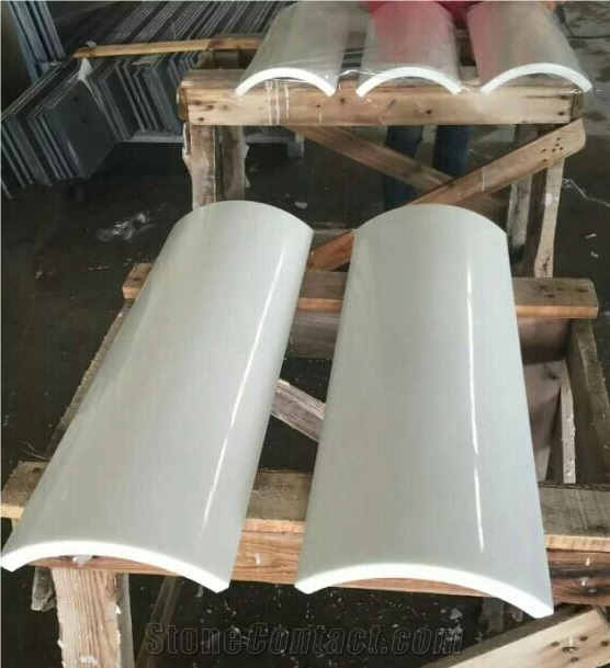Polished White Nano Crystallized Building Pillairs