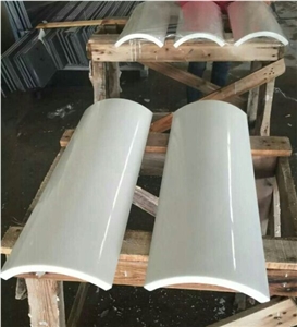 Polished White Nano Crystallized Building Pillairs