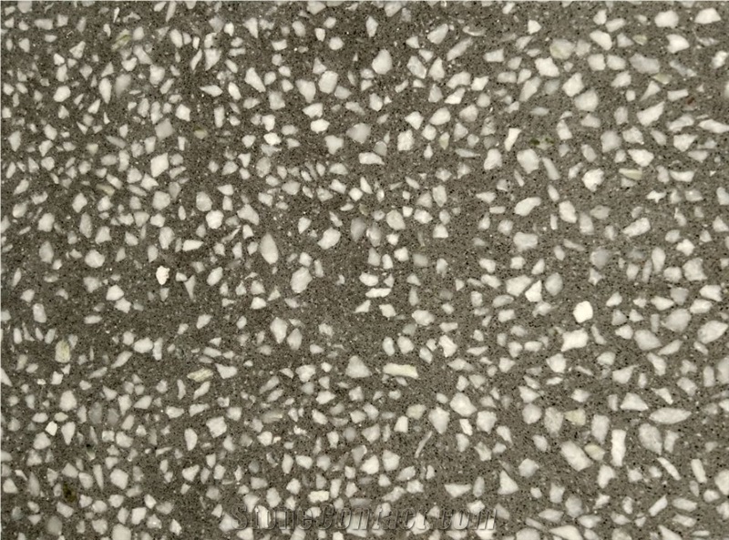 Sy2164 Dark Grey Terrazzo Tile, Cement Tile