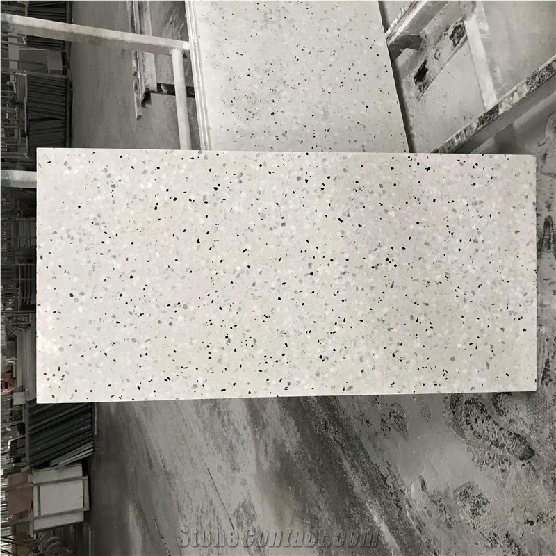 Sy6006b White Terrazzo Tile, Cement Tile