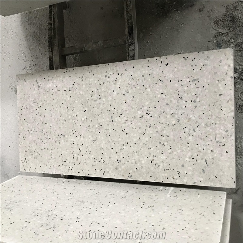 Sy6006b White Terrazzo Tile, Cement Tile