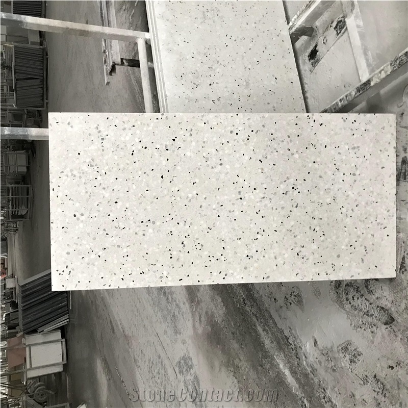 Sy6006b White Terrazzo Tile, Cement Tile
